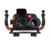 Hugyfot Vision custodia subacquea in alluminio per GoPro Hero 5 e 6 - Macro kit