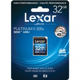 Lexar 32GB Platinum II UHS-I 300x SDHC (Class 10) 