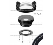 Inon Lens Kit UWL-95 C24 M67 (Type 2) + Inon Dome Lens Unit III A (Acrilico)