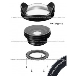 Inon Lens Kit UWL-95 C24 M67 (Type 2) + Inon Dome Lens Unit III A (Acrilico)