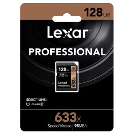Lexar Professional Scheda di Memoria SD XC da 128 GB, 633x, UHS-1, Classe 10 U1, Nero Lexar Professional Scheda di Memoria SD XC da 128 GB, 633x, UHS-1, Classe 10 U1, Nero