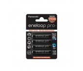Panasonic Eneloop Pro Pile stilo 4 AA da 2500mAH BK-3HCDE 2500mAh,Confezione da 4