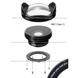 Inon Lens Kit UWL-95 C24 M67 (Type 1) + Inon Dome Lens Unit III G (Cristallo Ottico)