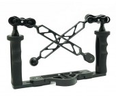 Seafrogs TS-6 Staffa in alluminio con impugnature per custodie subacquee + Clamp e Bracci con sfere da 1" 