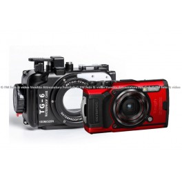 Olympus Kit Tough TG-7 Fotocamera Waterproof+Seafrogs Custodia subacquea per TG-7 60m