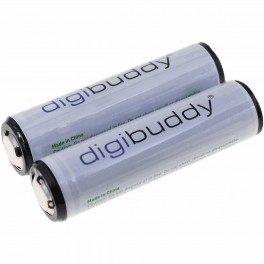 Batteria Digibuddy 18650 - x2 Batterie Li-Ion Ricaricabili 3,7V 2600mAh/9,6Wh