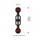 FLEX-ARM PC012 Plastic Carbon Braccio Sfera 25 mm Lung 12 cm