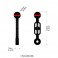 FLEX-ARM YSPC012 Plastic Carbon Braccio Sfera 25mm Terminale YS L.12cm